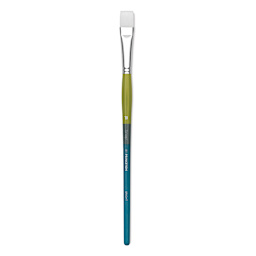 Princeton Snap! White Taklon Brush - Bright, Long Handle, Size 10