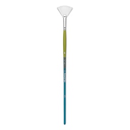 Princeton Snap! White Taklon Brush - Fan, Long Handle, Size 4