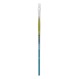 Princeton Snap! White Taklon Brush - Flat, Long Handle, Size 4