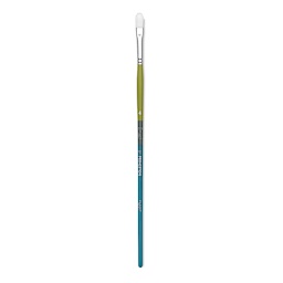 Princeton Snap! White Taklon Brush - Filbert, Long Handle, Size 4