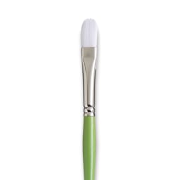Princeton Snap! White Taklon Brush - Filbert, Long Handle, Size 6