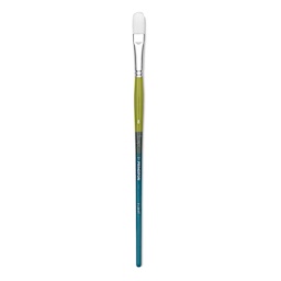 Princeton Snap! White Taklon Brush - Filbert, Long Handle, Size 8