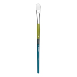 Princeton Snap! White Taklon Brush - Filbert, Long Handle, Size 10