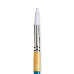 Princeton Snap! White Taklon Brush - Round, Short Handle, Size 12