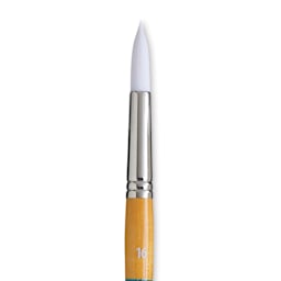 Princeton Snap! White Taklon Brush - Round, Short Handle, Size 16