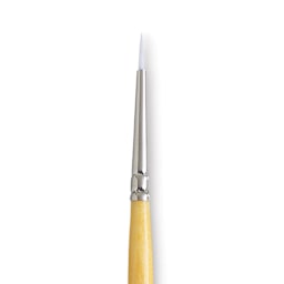 Princeton Snap! White Taklon Brush - Round, Short Handle, Size 2/0