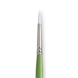 Princeton Snap! White Taklon Brush - Round, Long Handle, Size 2