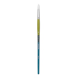 Princeton Snap! White Taklon Brush - Round, Long Handle, Size 6