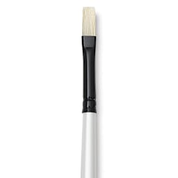 Robert Simmons Simply Simmons Chungking Hog Bristle Brush - Flat, Long Handle, Size 2 close up
