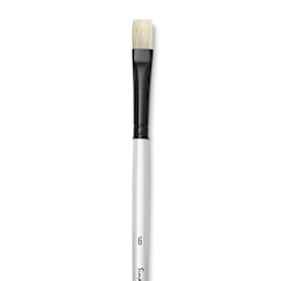 Robert Simmons Simply Simmons Chungking Hog Bristle Brush - Bright, Long Handle, Size 6