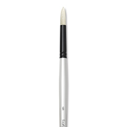 Robert Simmons Simply Simmons Chungking Hog Bristle Brush - Round, Long Handle, Size 6