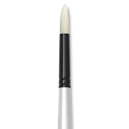 Robert Simmons Simply Simmons Chungking Hog Bristle Brush - Round, Long Handle, Size 6 close up