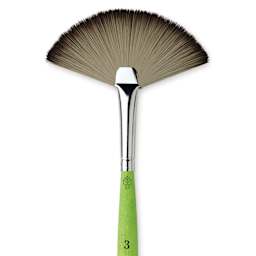 Da Vinci Fit For School & Hobby Brush - Fan, Size 3, Short Handle, close up