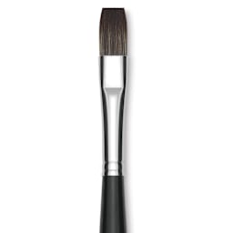 Da Vinci Casaneo Synthetic Squirrel Watercolor Brush - Flat, Size 10, Short Handle, Synthetic, close up