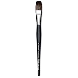 Da Vinci Casaneo Synthetic Squirrel Watercolor Brush - Flat, Size 24, Short Handle, Synthetic