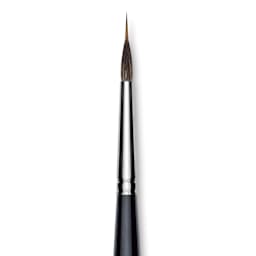 Da Vinci Casaneo Synthetic Squirrel Watercolor Brush - Inlaid Long Liner, Size 6, Short Handle, Synthetic, close up