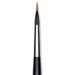 Da Vinci Casaneo Synthetic Squirrel Watercolor Brush - Inlaid Long Liner, Size 12, Short Handle, Synthetic, close up
