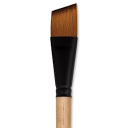 Dynasty Black Gold Brush - Angular, Short Handle, Size 1" close up