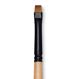 Dynasty Black Gold Brush - Chisel Blender, Short Handle, Size 4 close up