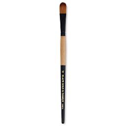 Dynasty Black Gold Brush - Filbert, Short Handle, Size 12