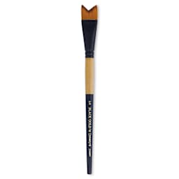 Dynasty Black Gold Brush - Whale's Tail, Short Handle, Size 3/4"