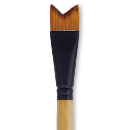 Dynasty Black Gold Brush - Whale's Tail, Short Handle, Size 3/4" close up