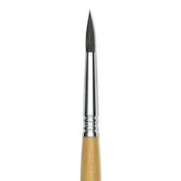 Escoda Squirrel Hair Ceramic Brush - Round Pointed, Size 6 (Close-up of brush)