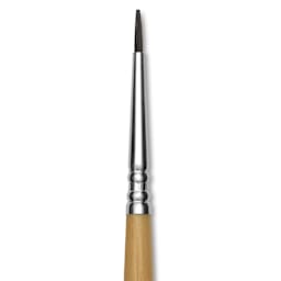 Escoda Squirrel Hair Ceramic Brush - Square Tip, Size 1 (Close-up of brush)