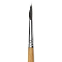 Escoda Squirrel Hair Ceramic Brush - Round Slanting, Size 4 close up