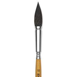 Escoda Squirrel Hair Ceramic Brush - Full Body Oval, Size 10 (Close-up of brush)
