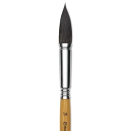 Escoda Squirrel Hair Ceramic Brush - Full Body Oval, Size 14 (Close-up of brush)