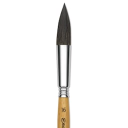Escoda Squirrel Hair Ceramic Brush - Full Body Oval, Size 16 (Close-up of brush)