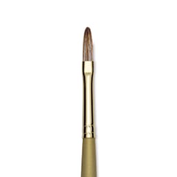 Princeton Synthetic Mongoose Brush - Filbert, Long Handle, Size 4 close up