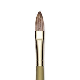 Princeton Synthetic Mongoose Brush - Filbert, Long Handle, Size 12 close up