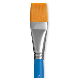 Princeton Select Synthetic Brush - Flat Wash, Short Handle, Size 1" close up