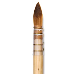 Dynasty Black Gold Short Handle Brush - Quill, Size 6 close up