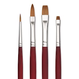 Princeton Velvetouch Series 3900 Synthetic Brushes - Blick Exclusive, Long Handle, Set of 4