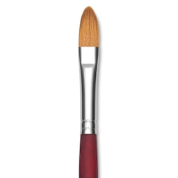 Princeton Velvetouch Series 3900 Synthetic Brush - Filbert, Long Handle, Size 10 (close-up)