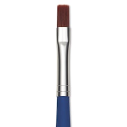 Da Vinci Forte Acrylics Synthetic Brush - Flat, Long Handle, Size 6, close-up