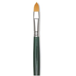Escoda Barroco Toray Gold Synthetic Brush - Filbert "Cat's Tongue", Long Handle, Size 20