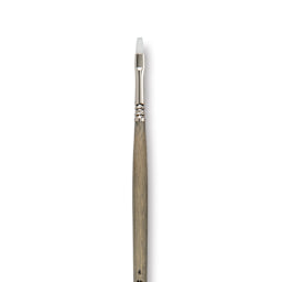Escoda Perla Toray White Synthetic Brush - Bright, Long Handle, Size 4