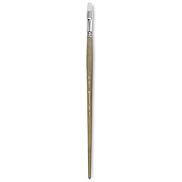 Escoda Perla Toray White Synthetic Brush - Bright, Long Handle, Size 10