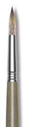 Escoda Modernista Tadami Synthetic Mongoose Brushes - Closeup of Round short handled brush shown