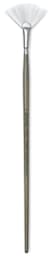 Escoda Perla Toray White Synthetic Brush - Fan, Long Handle, Size 6