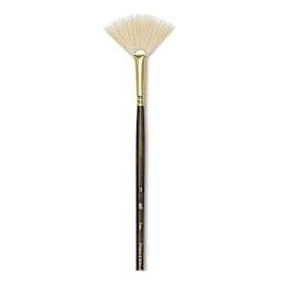 Princeton Series 6300 Dakota Synthetic Bristle Brush - Fan, Long Handle, Size 3, close up