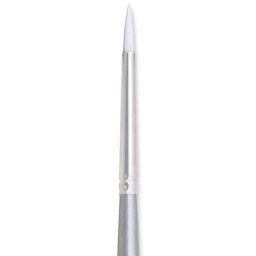Silver Brush Silverwhite Synthetic Brush - Round, Long Handle, Size 0 close up
