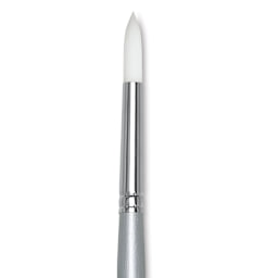 Silver Brush Silverwhite Synthetic Brush - Round, Long Handle, Size 6 close up