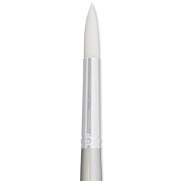 Silver Brush Silverwhite Synthetic Brush - Round, Long Handle, Size 10 close up