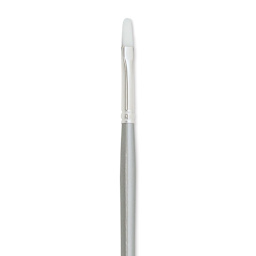 Silver Brush Silverwhite Synthetic Brush - Filbert, Long Handle, Size 2 close up