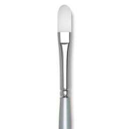 Silver Brush Silverwhite Synthetic Brush - Filbert, Long Handle, Size 4 close up